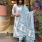 Women Cotton Block Printed Kurta Pant With Dupatta