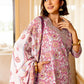 Floral Printed Kurta With Trousers & Dupatta