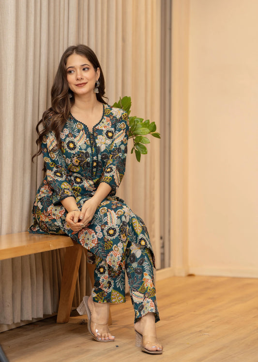 Women Pure Cotton Kurta Pant Set