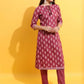 Women Cotton Blend Kurta Pant Set