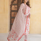 Women Floral Printed Regular Thread Work Pure Cotton Kurta with Trousers & With Dupatta