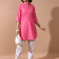 Mandarin Collar Short Straight Kurta With Dhoti Pants