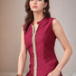 Mandarin Collar Sleeveless Gotta Patti Straight Kurta With Palazzo - Amy's Cart