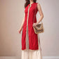 Mandarin Collar Sleeveless Gotta Patti Straight Kurta With Palazzo - Amy's Cart