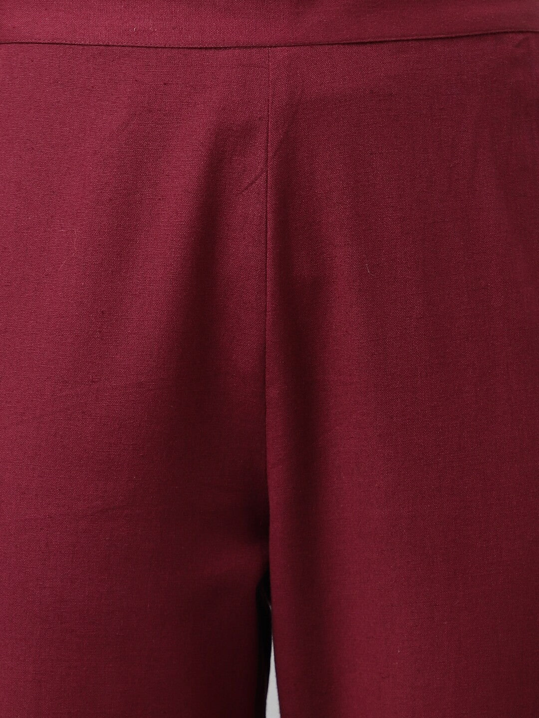 Band Collar A-Line Kurta with Trousers