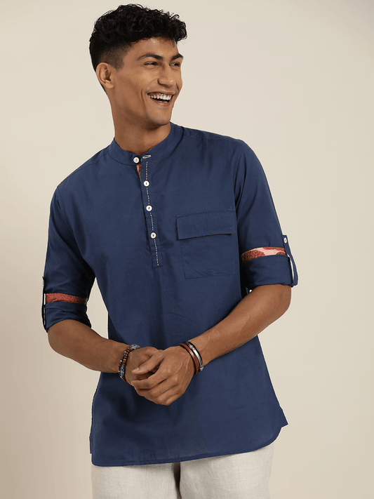 Men Solid Straight Kurta