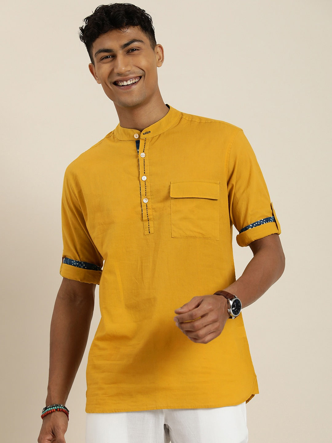 Men Solid Straight Kurta