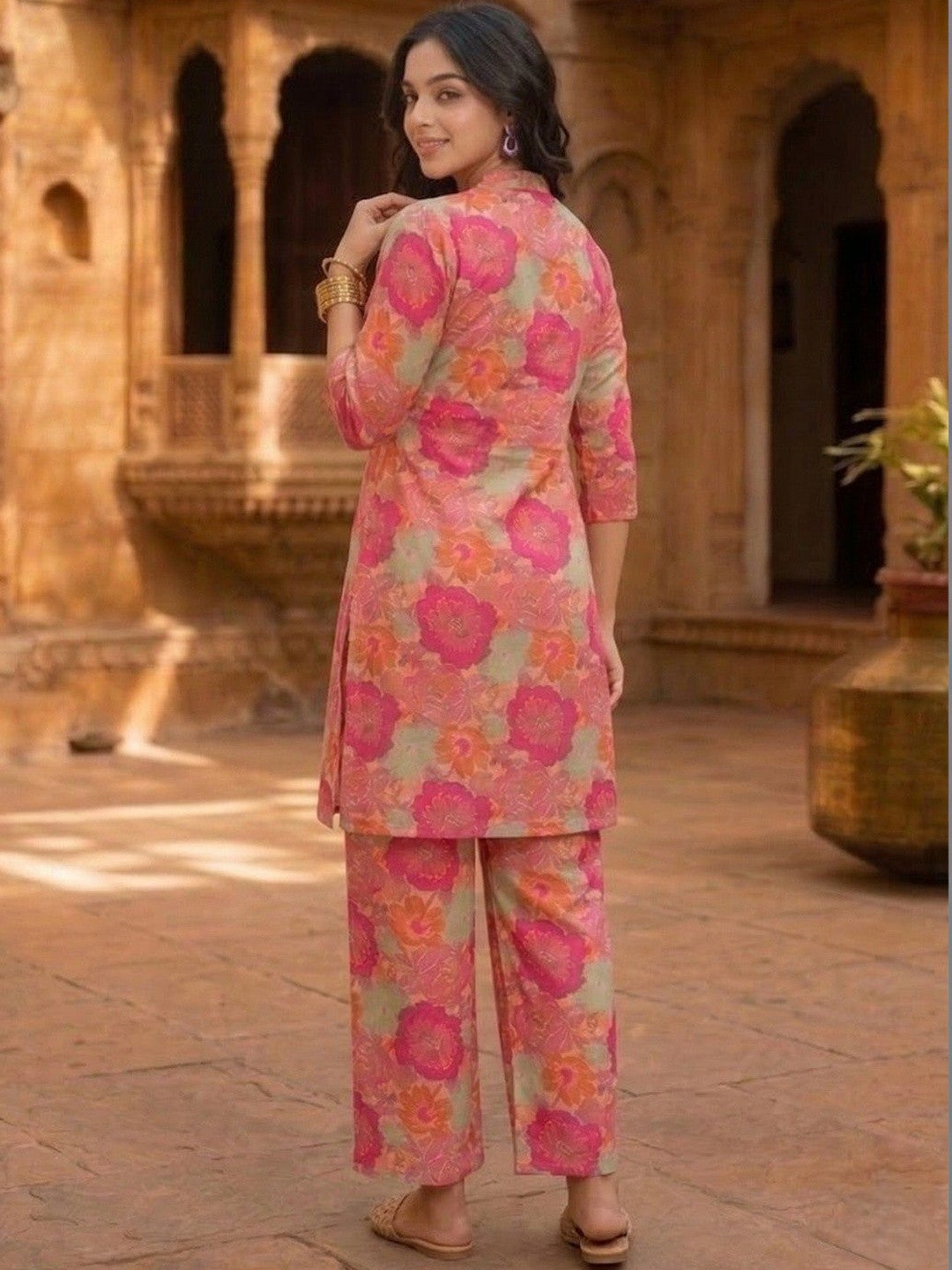 Floral Printed Tunic with Palazzos