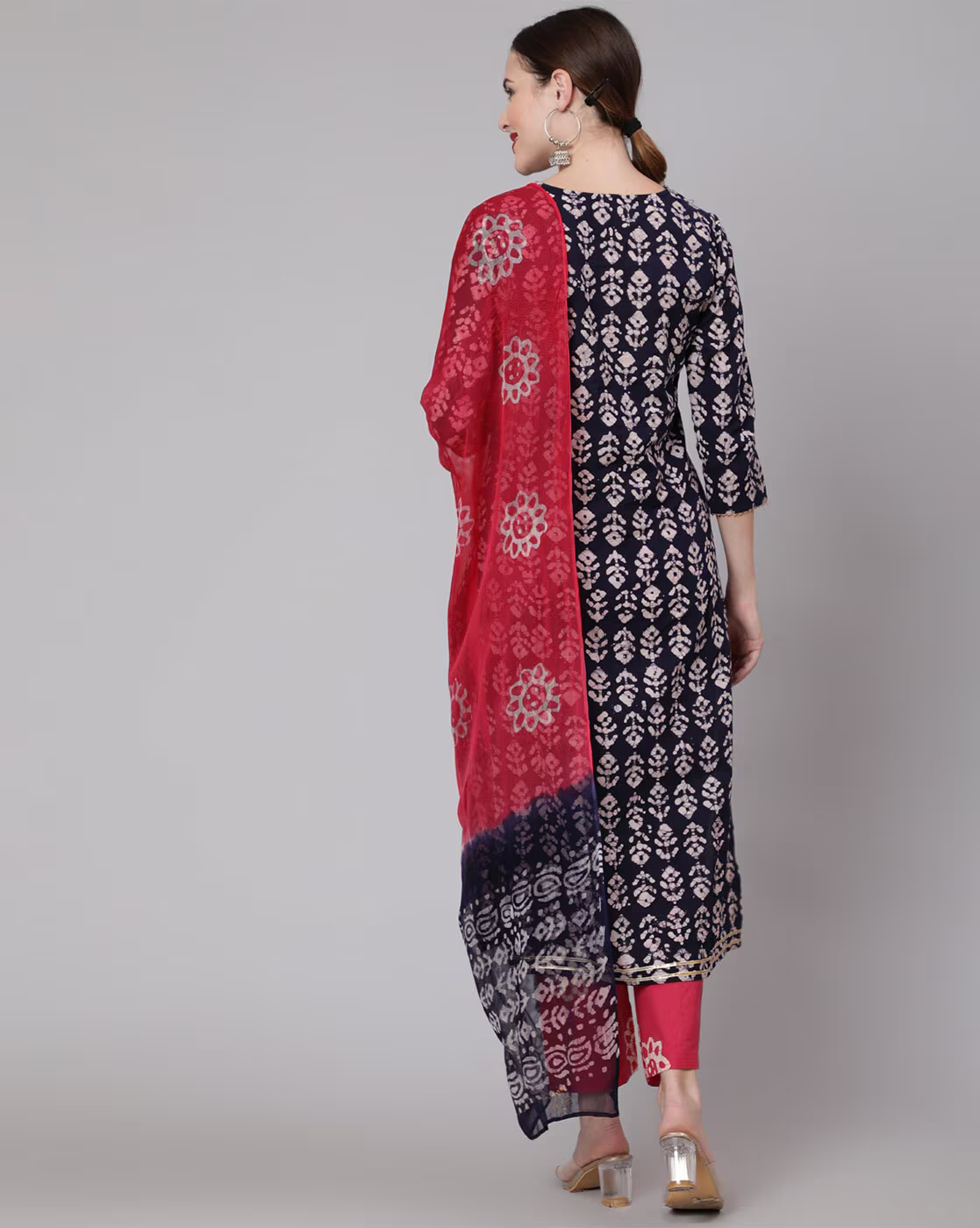 Printed Straight Kurta Set with Dupatta