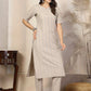 Women Striped Regular Kurta with Trousers