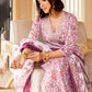 Floral Printed Kurta With Trousers & Dupatta