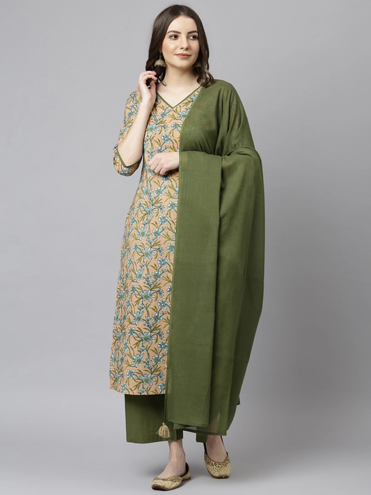 Women Crepe Kurta Pant Set