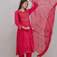 Women Viscose Rayon Kurta Pant Dupatta Set