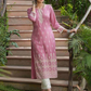 Floral Print Round-Neck Straight Kurta