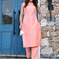 Round Neck Sleeveless Kurta with Trousers