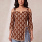 Women Print Cold-Shoulder Ethnic Top