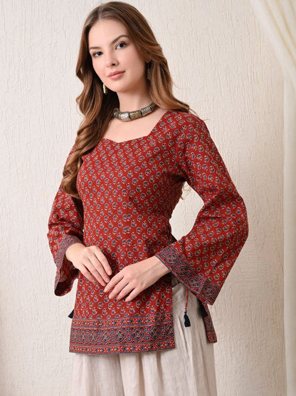 Print Ethnic Cotton Top