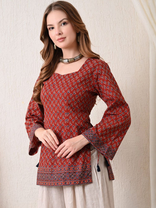 Print Ethnic Cotton Top