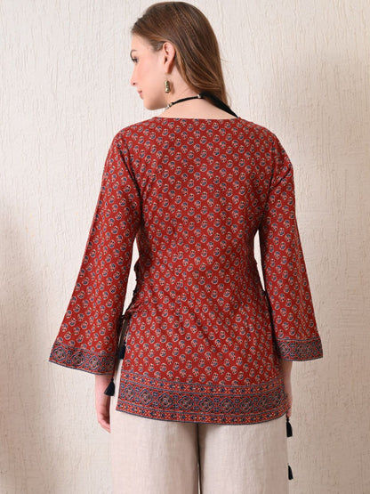 Print Ethnic Cotton Top