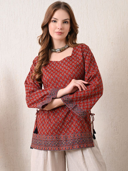 Print Ethnic Cotton Top