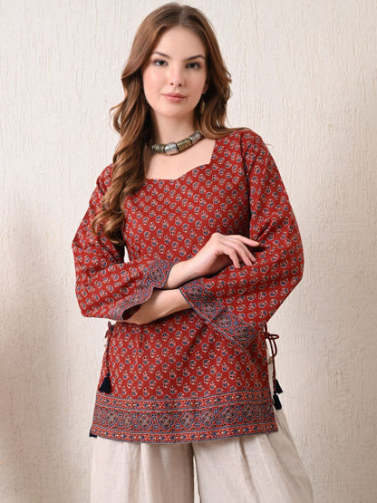 Print Ethnic Cotton Top