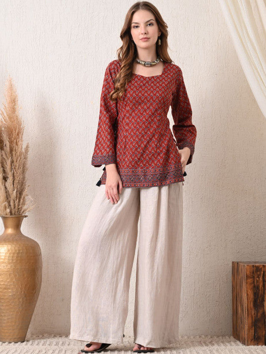 Print Ethnic Cotton Top