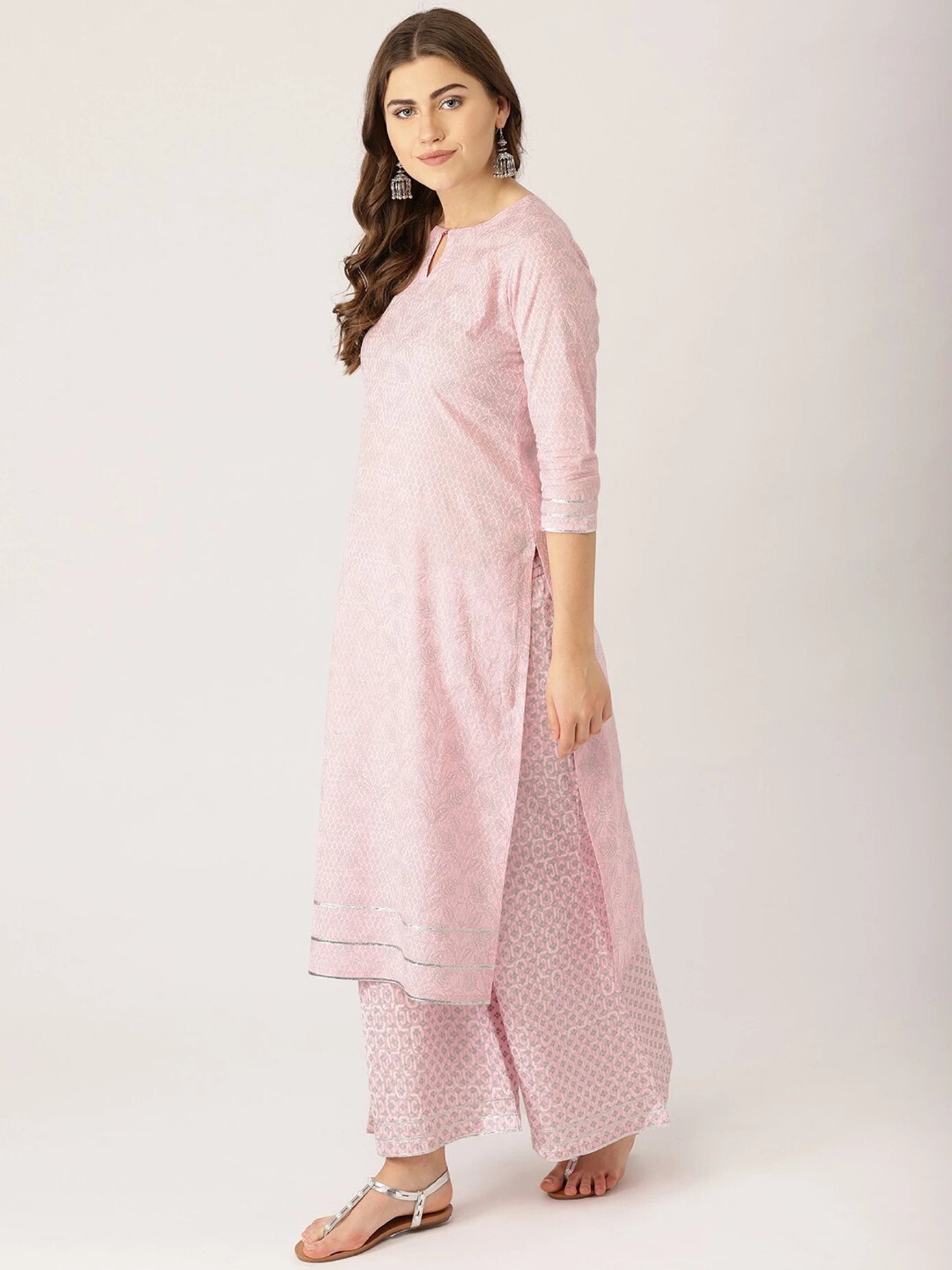 Women Viscose Rayon Kurta Palazzo Set