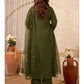 Women Embroidery Solid Anarkali Kurta and Pant Set with Dupatta
