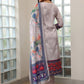 Floral Printed Regular Mirror Work Linen Straight Kurta with Trousers & Dupatta