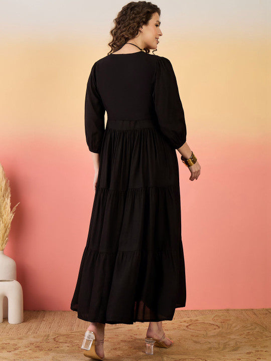 Floral Embroidered Maxi Dress