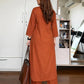 Cotton Blend Rust Shirt Collar Ethnic Wear