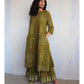 Mehandi Cotton Kurta Palazzo Set