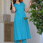 Women Ethnic Motifs Printed Regular Kurta with Trousers - Amy's Cart