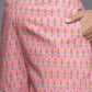 Women Pink Cotton Blend Kurta Set