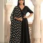 Women Black Viscose Rayon Kurta, Pant And Dupatta Set