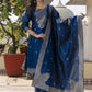 Women Ethnic Motifs Woven Design Kurta with Palazzos & Dupatta