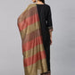 Women Black Cotton Silk Kurta Palazzo Dupatta Set