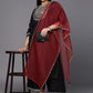 Plus Size Embroidered Sequinned Kurta with Palazzos & Dupatta
