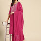 Women Silk Blend Kurta Pant Dupatta Set