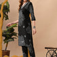 Women Floral Printed Regular Beads and Stones Pure Cotton Kurta with Trousers - Amy's Cart
