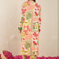 Floral Printed Round Neck Kurta With Trouser - Amy's Cart