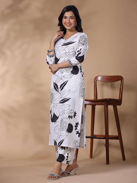 Women's Rayon Blend Women Kurta & Palazzo