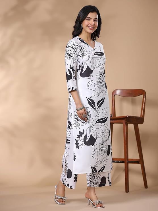 Women's Rayon Blend Women Kurta & Palazzo