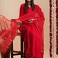 Round Neck Regular Anarkali Kurta with Trousers & Dupatta