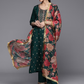 Ethnic Motifs Embroidered Sequinned Kurta With Trousers & With Dupatta