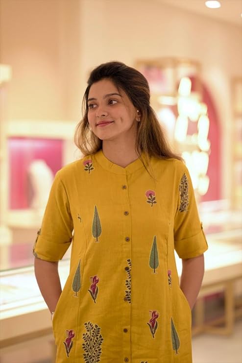 Women's Rayon Viscose A-Line Printed Kurta with Pant - Amy's Cart