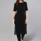 Women Black Solid Kurta with Trousers