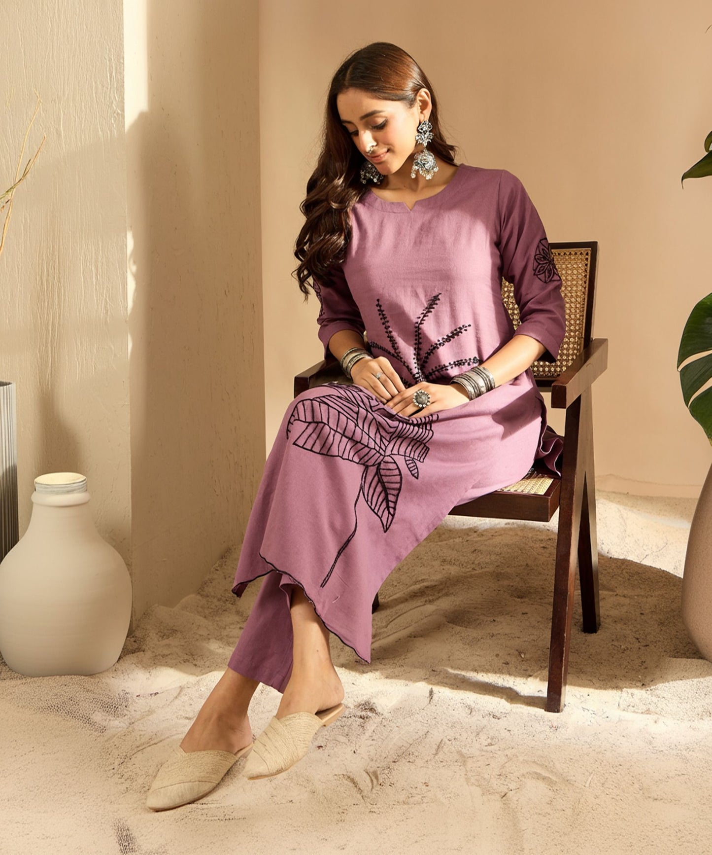 Women Pure Cotton Kurta Pant Set