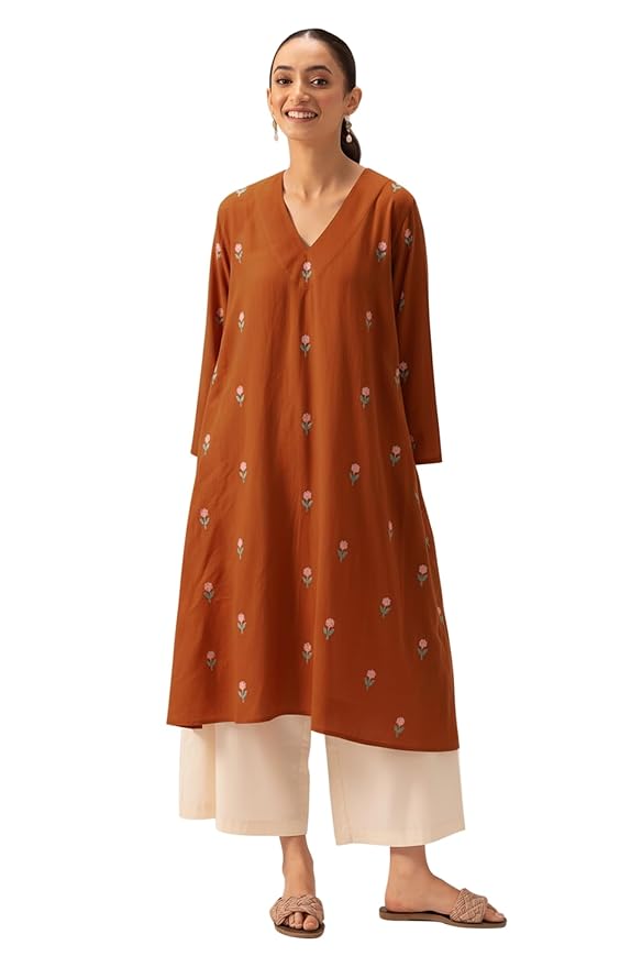 Women Viscose Rayon Kurta with Palazzo