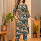 Women Green Pure Cotton Kurta Sets